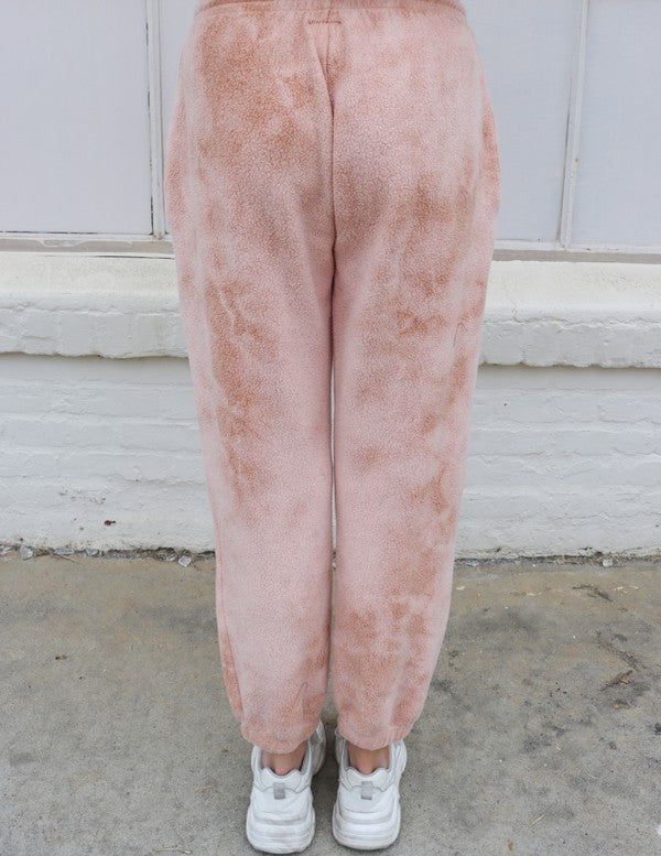 Sweatpants Peach Tie Dye