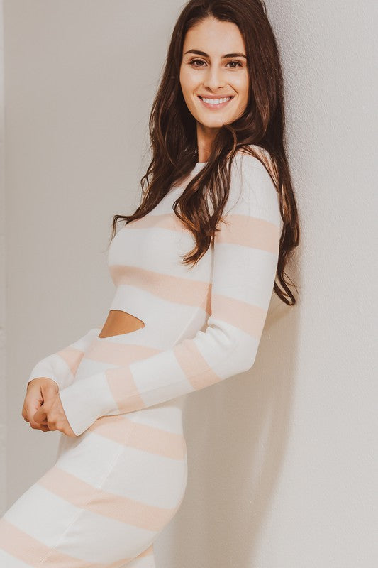 Bold stiped Swetaer Dress