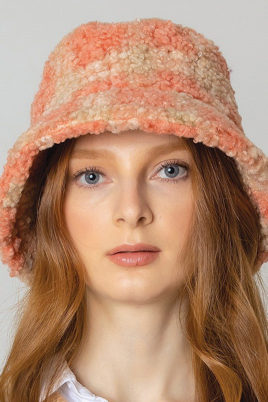Plaid Sherpa Bucket Hat