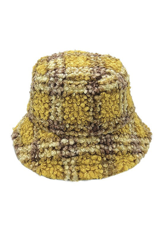 Plaid Sherpa Bucket Hat