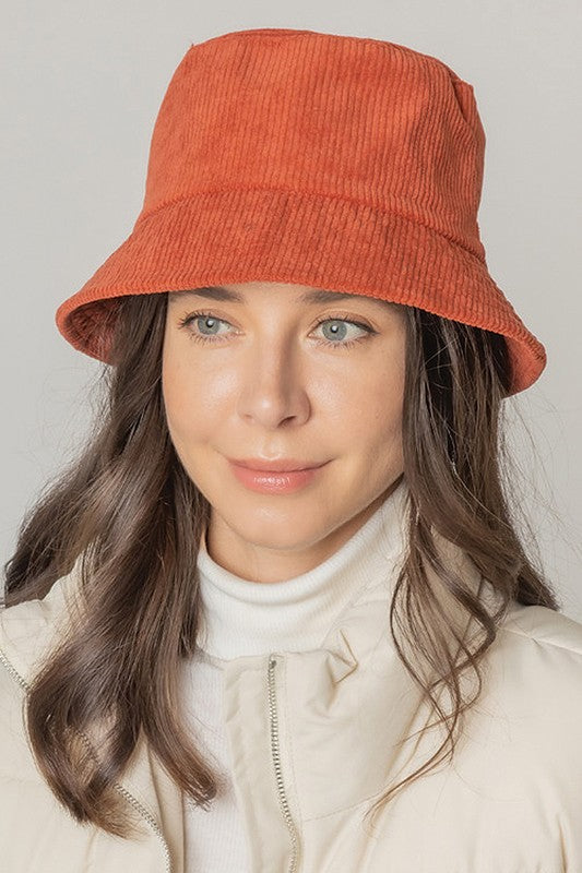 Thin Corduroy Bucket Hat