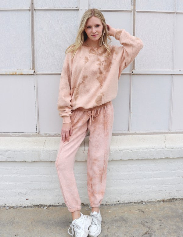 Sweatpants  Peach Tie Dye