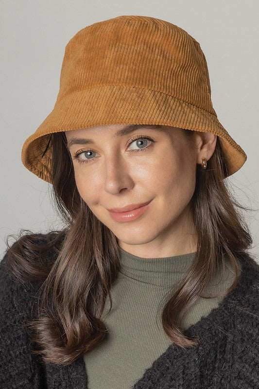 Thin Corduroy Bucket Hat